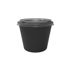 EMPTY QUART BLACK UV CONTAINER WITH LID